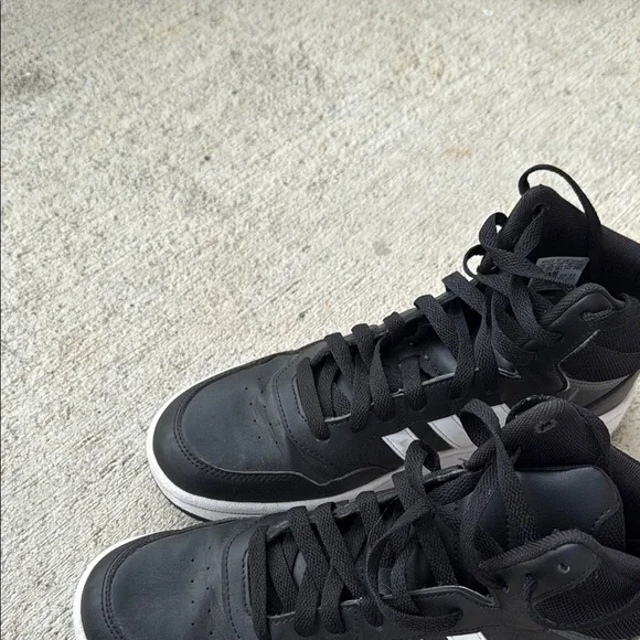 Adidas Black and White High-Top Sneakers - Picture 4 of 5